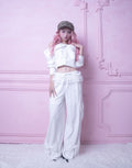 <Deliver in Late September> AVENCHUMU Tutu lace sweat ribbon pants