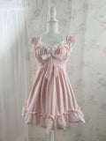 (Pre-order)Vintage Angel Tailor Pink Laloli Dress&Cami Set