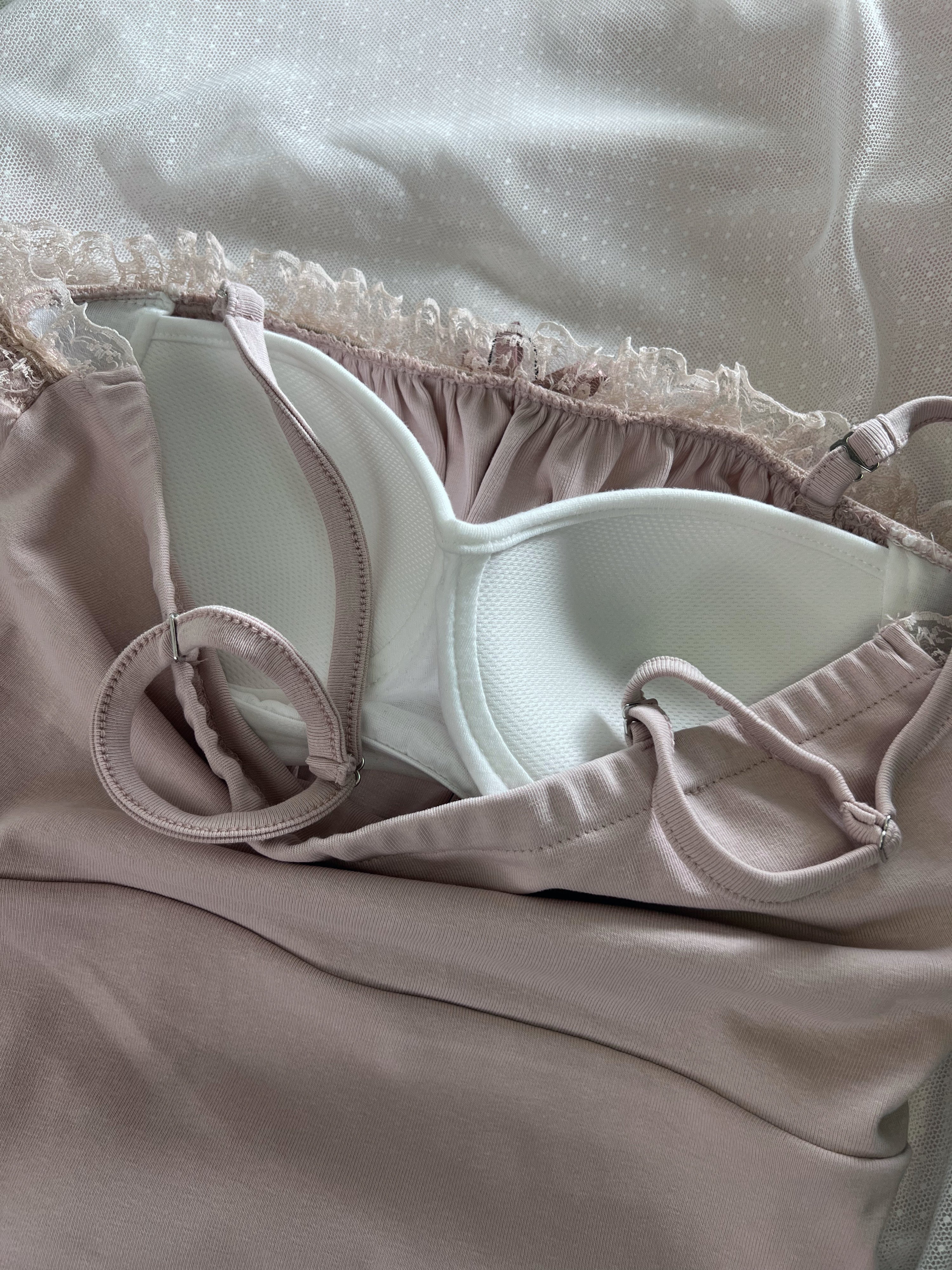 Dream Vision Gathered Petite Bow Camisole Top (Pink)