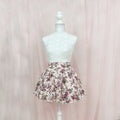 Sweet Girly Floral Mini Skirt (Pink/Purple)