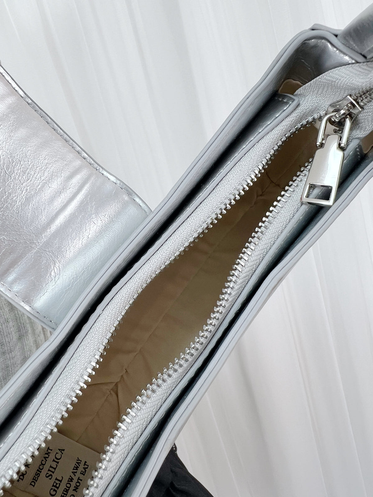Silver Ribbon Hand Bag