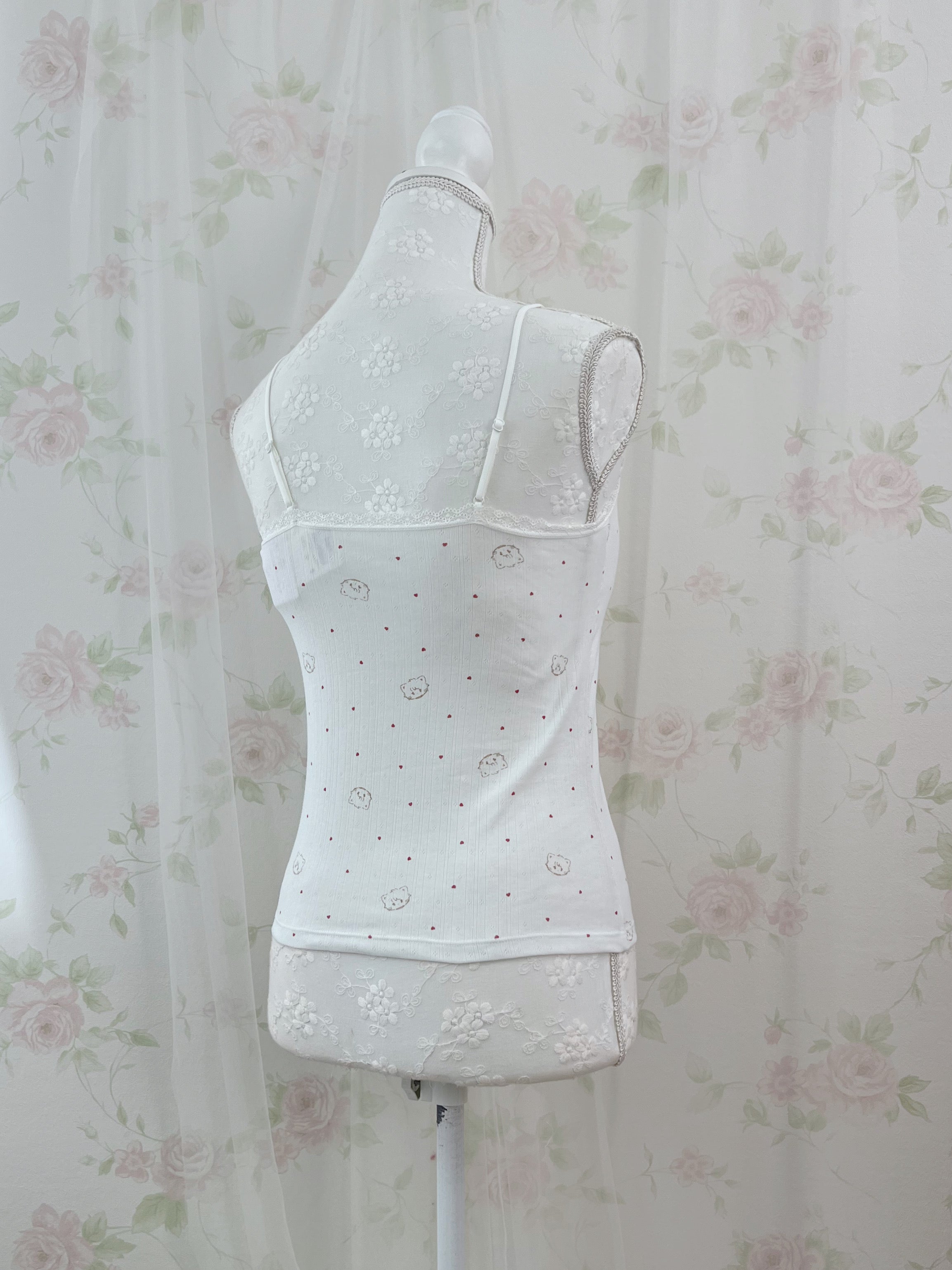 mikko Lil ala mode Cotton Blend Camisole (White)