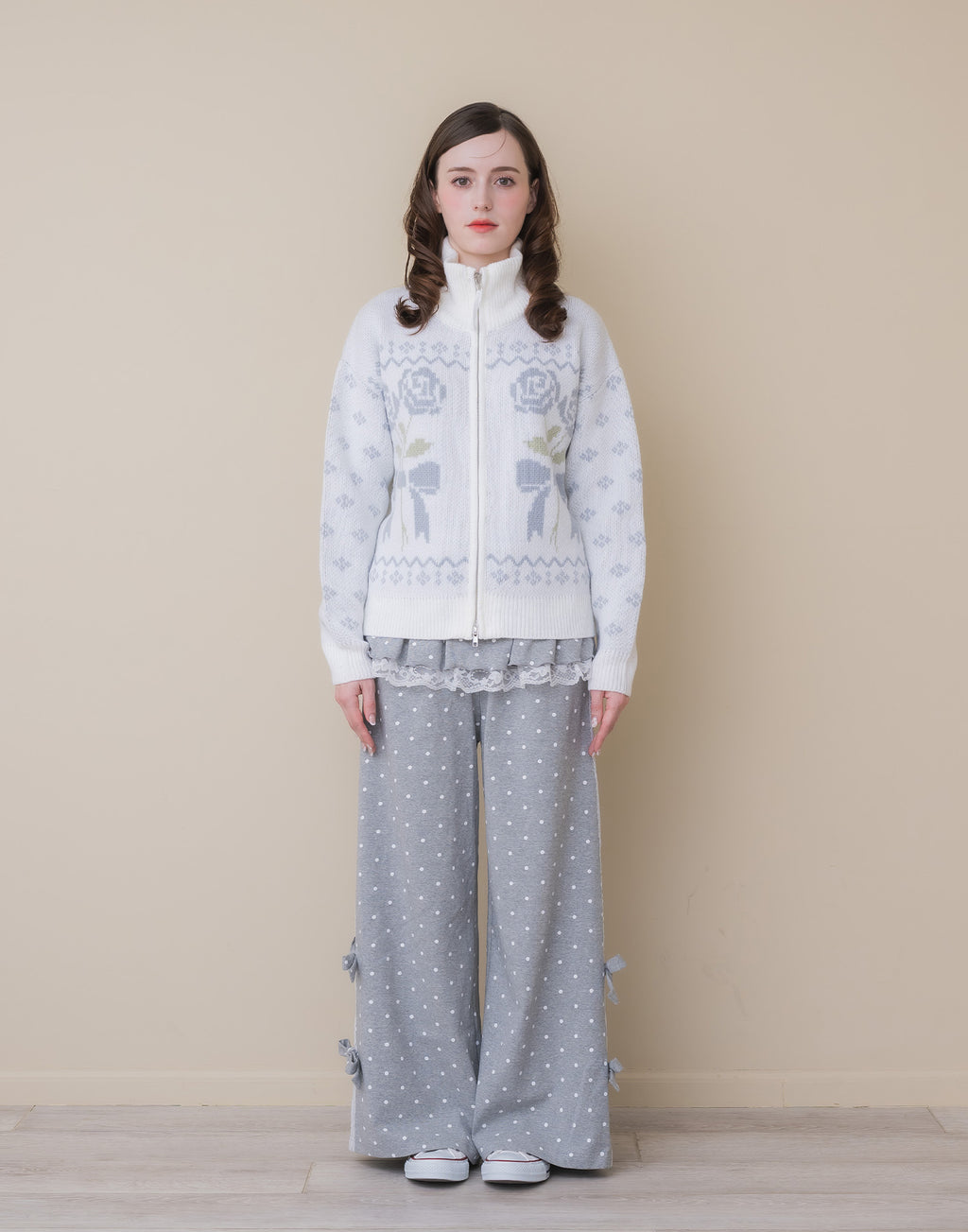 Lolime fancy dot layered pantsskirt