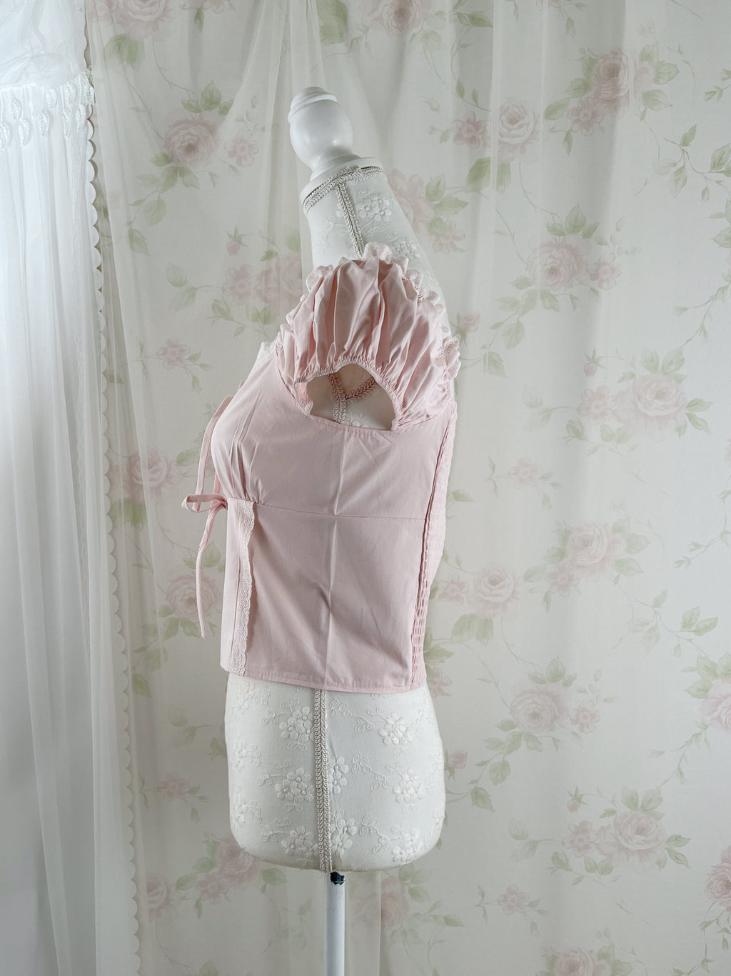 Double String Baby Cotton Blouse (Pink)