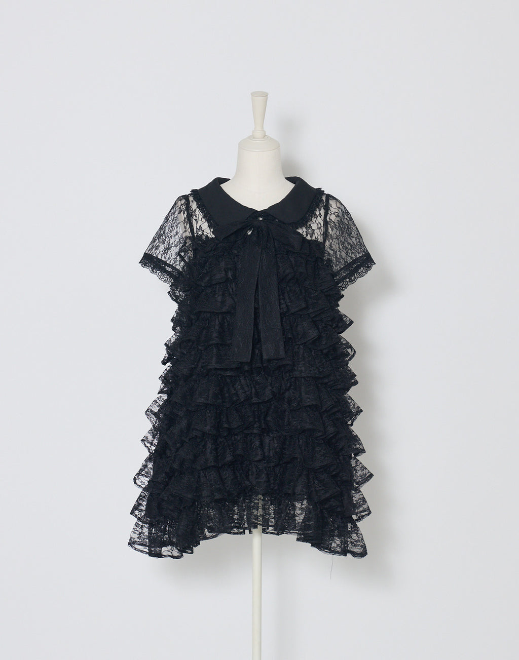 AVENCHUMU Full of frills lace tiered dress
