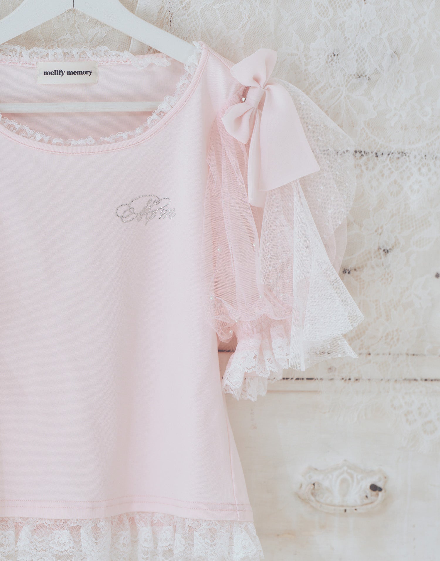 mellfy memory Melty ribbon puff tops