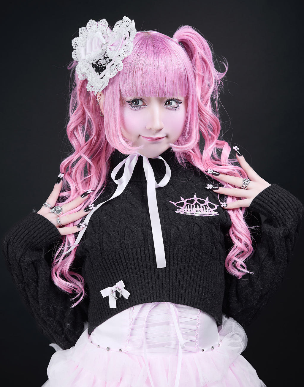 AVENCHUMU Brass knuckle cable knit tops