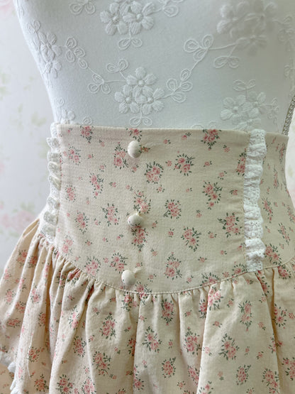 Ank Rouge Petite Floral Skirt (Beige)