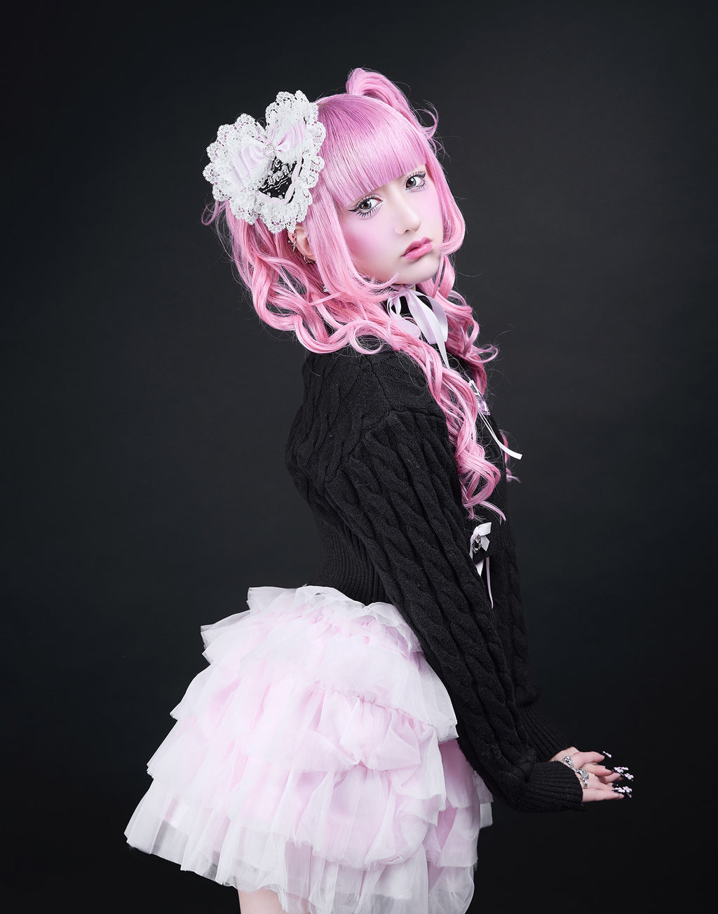 AVENCHUMU Studded corset tutu skirt