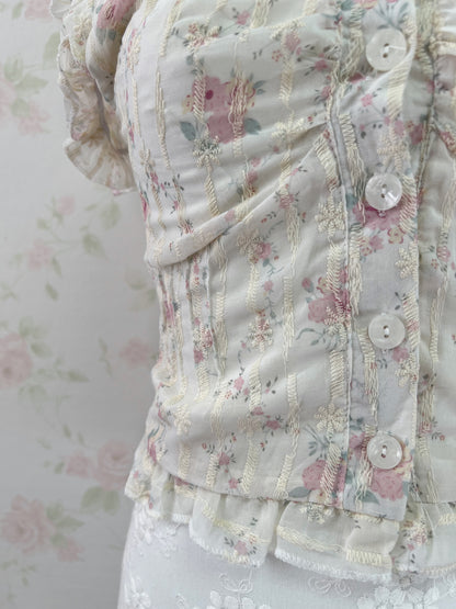 Shoujo Floral Cotton Blouse