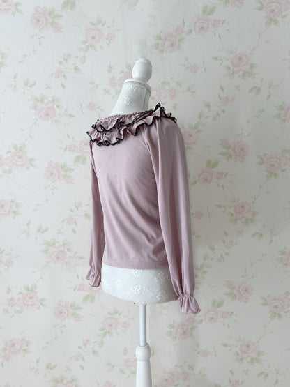 majoretty Ruffled Double Bow Top