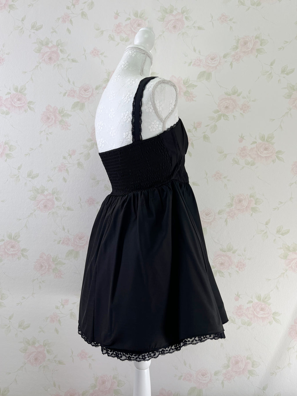 Corset Style A Line Dress (Black)