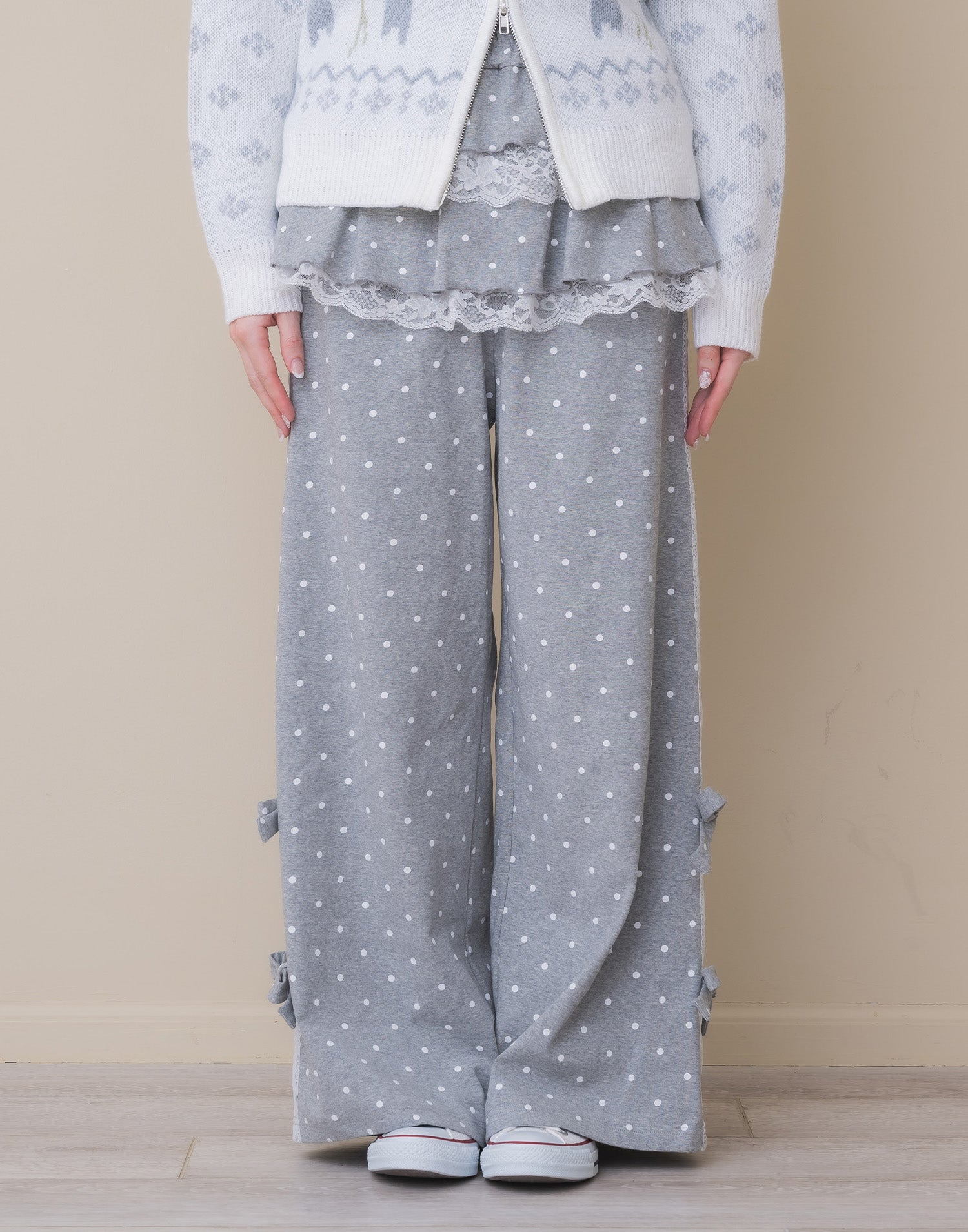 Lolime fancy dot layered pantsskirt