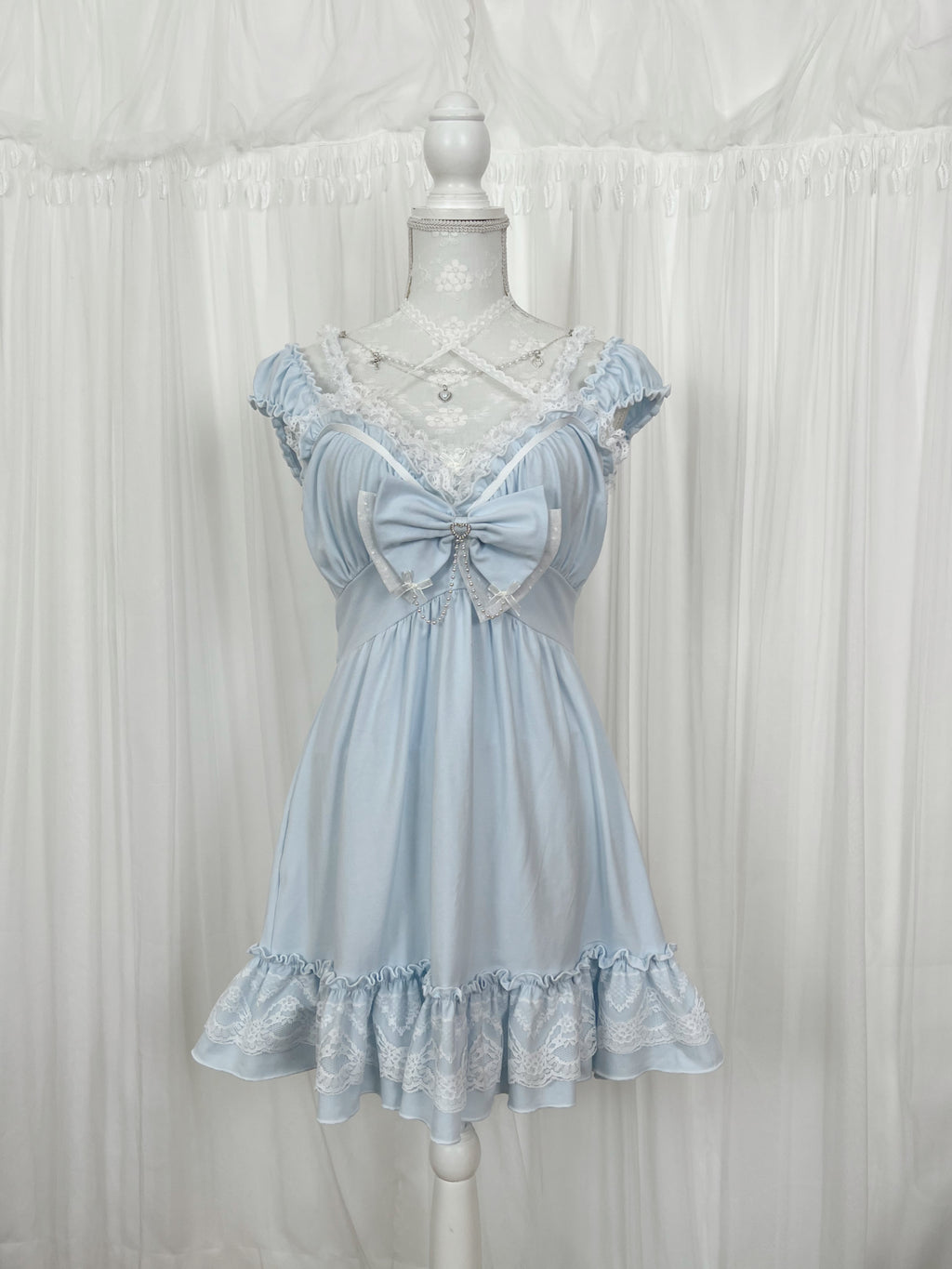 (Pre-order)Vintage Angel Blue Poppy Dress & Cami Set