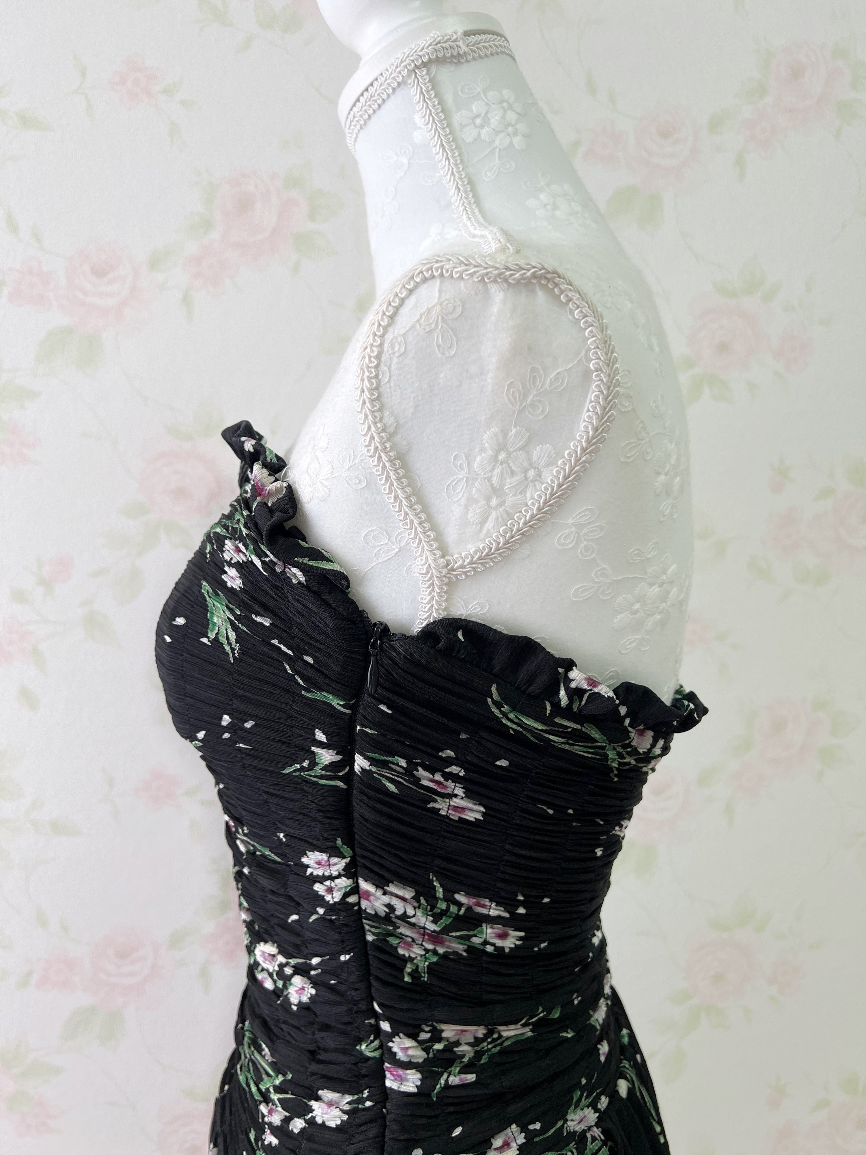 Snidel Floral Flare Bare Top Dress