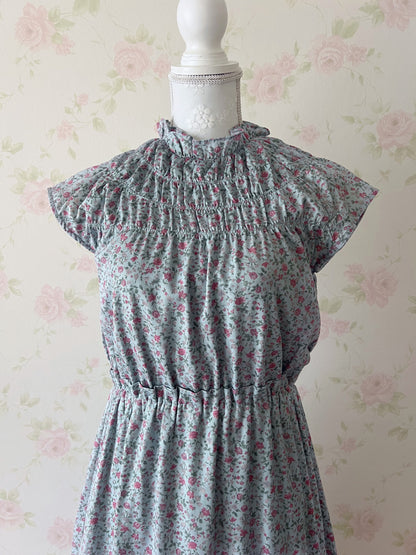 (21% OFF) axes femme Petite Floral Long Dress (Blue)