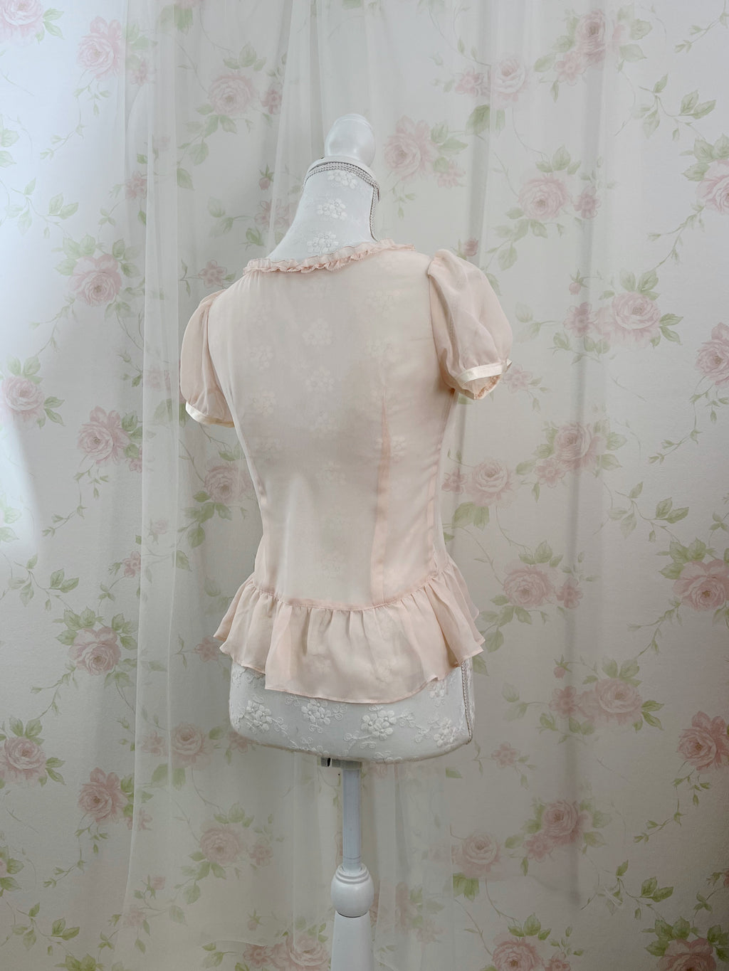 Laisse Passe Peplum Chiffon Blouse