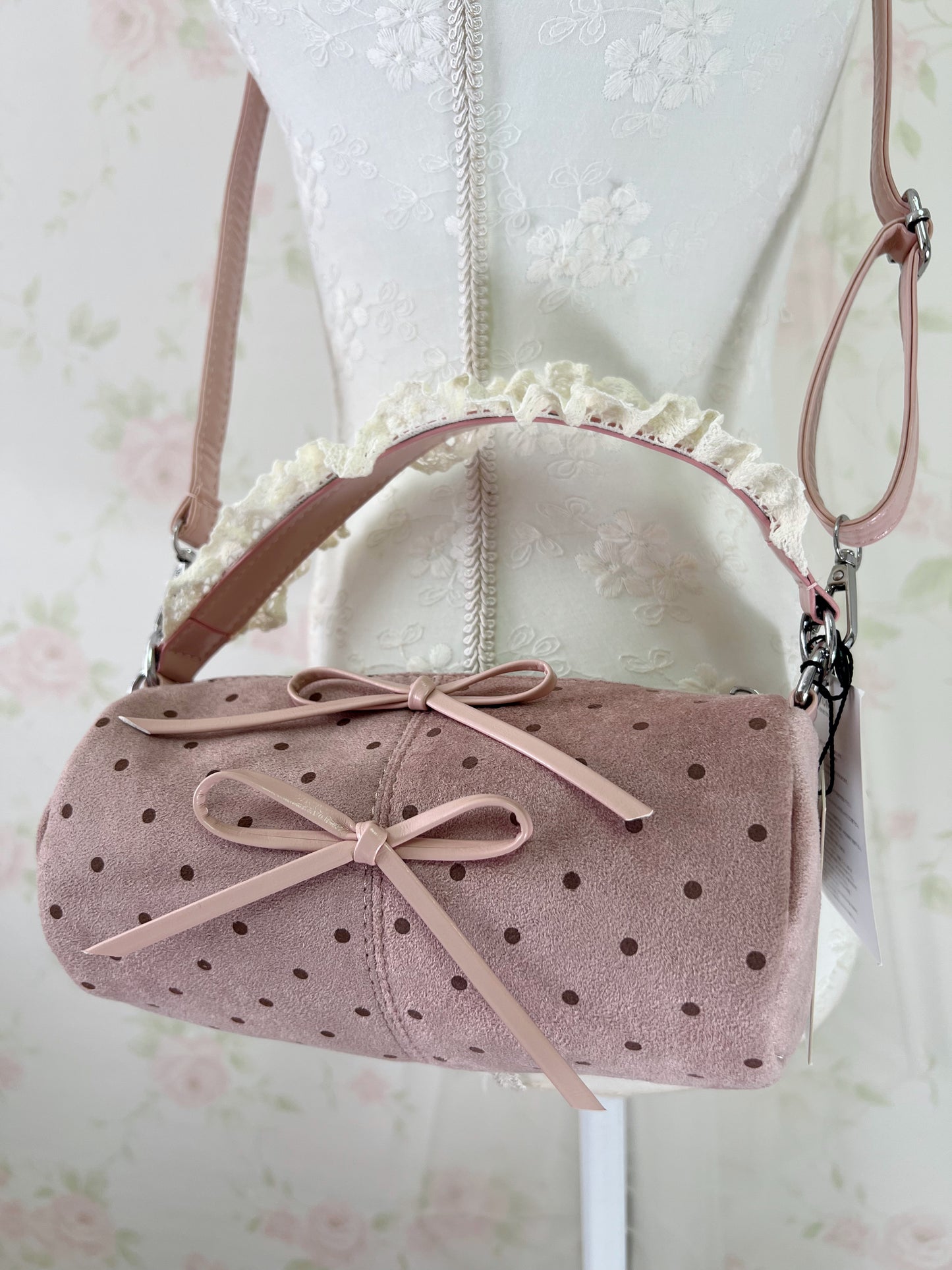 Polka dot shoujo 2 way bag (pink)
