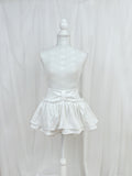 GRL Ribbon Waist Skirt Pants (White)