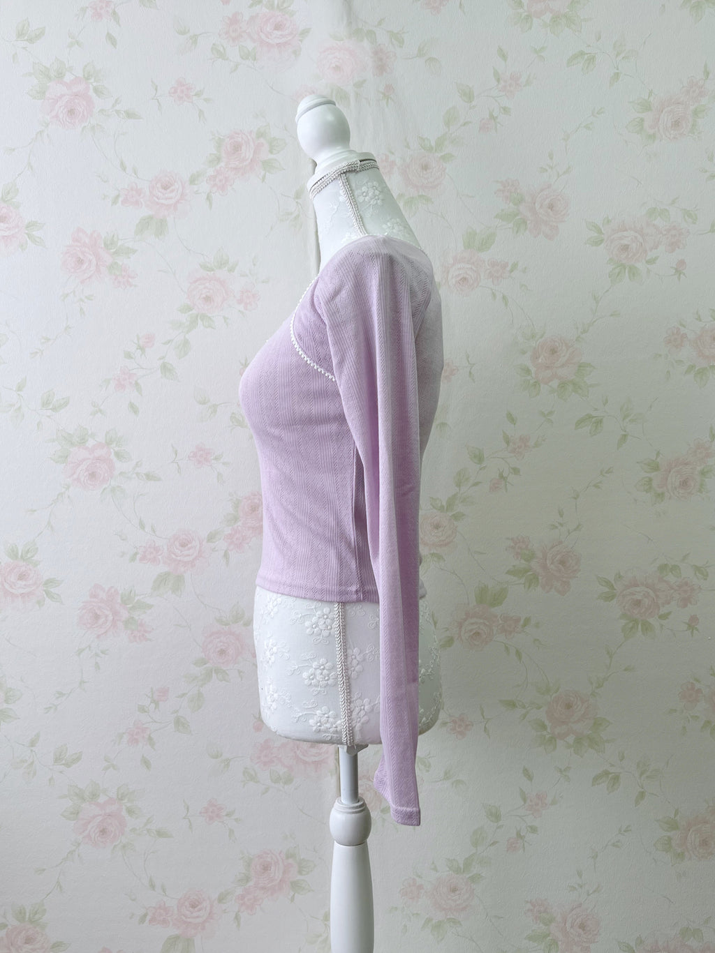(24%OFF)Coquette Girly Top (Purple Pink)