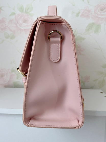 (35% OFF) 2 Way Heart Studs Hand Shoulder Bag (Pink)