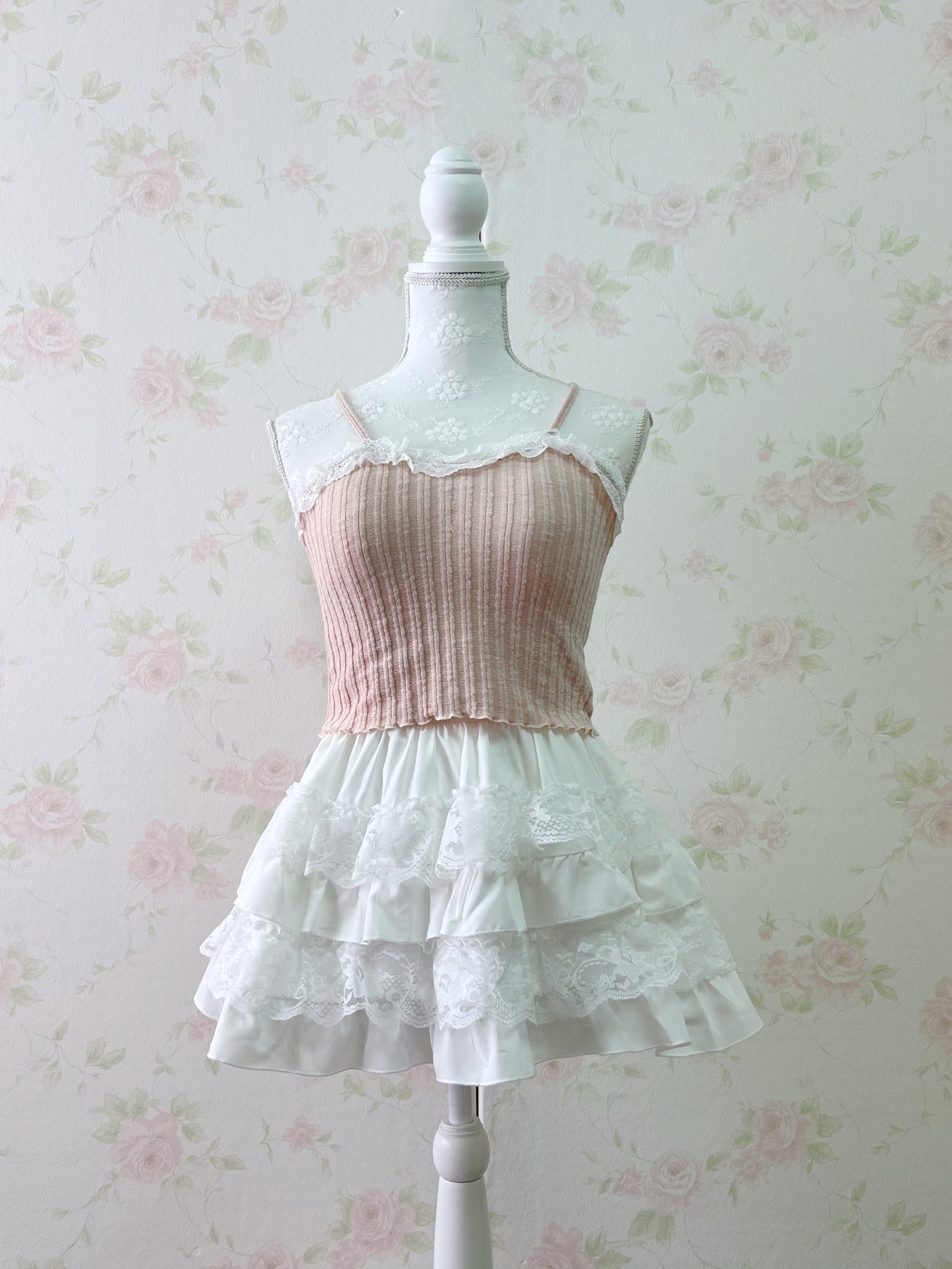 GRL Shoujo Camisole Set Cardigan (Pink)
