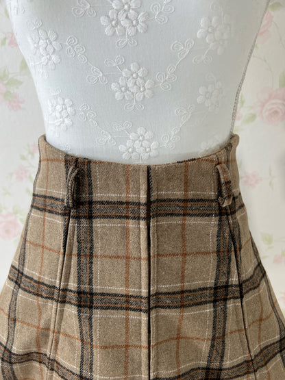 dazzlin Checked Skirt (Caramel Brown)