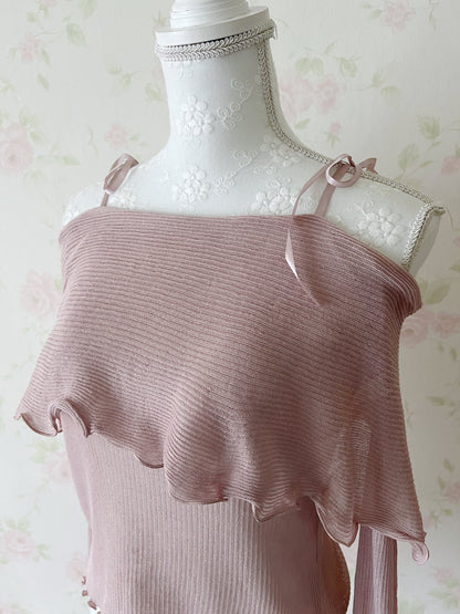 (13% OFF) GRL Mellow Off Shoulder Top (Pink)