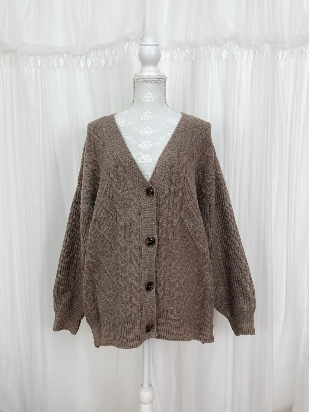 Oversized Soft Cardigan (Chocolate)