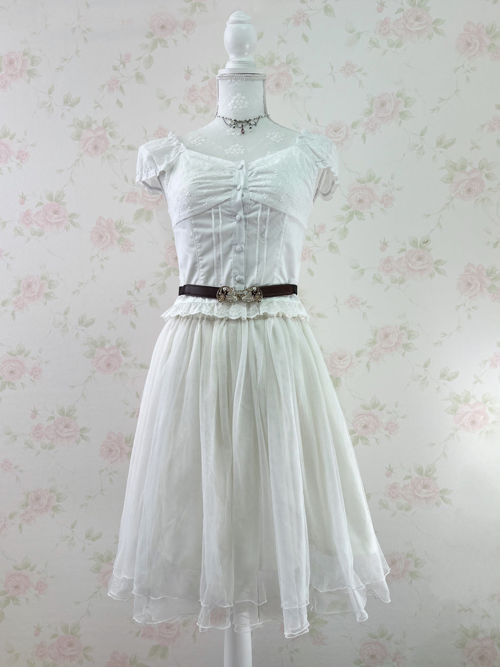 Shoujo Corset Like Blouse (White)