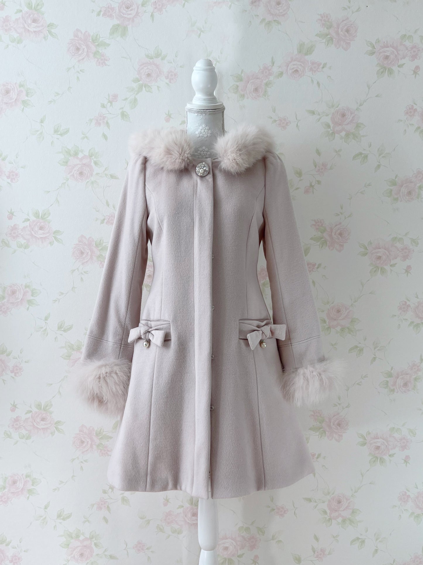 LODISPOTTO Side Ribbon Girly Wool Coat