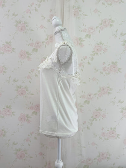 axes femme Lace Bow Camisole (Ivory)