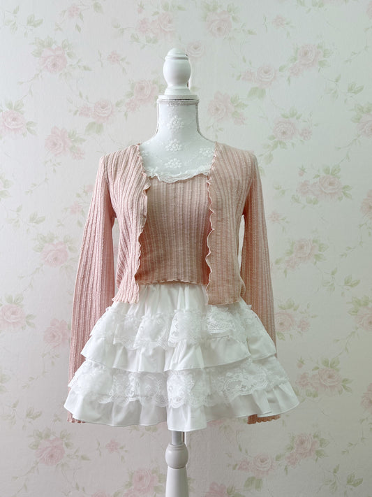 GRL Shoujo Camisole Set Cardigan (Pink)