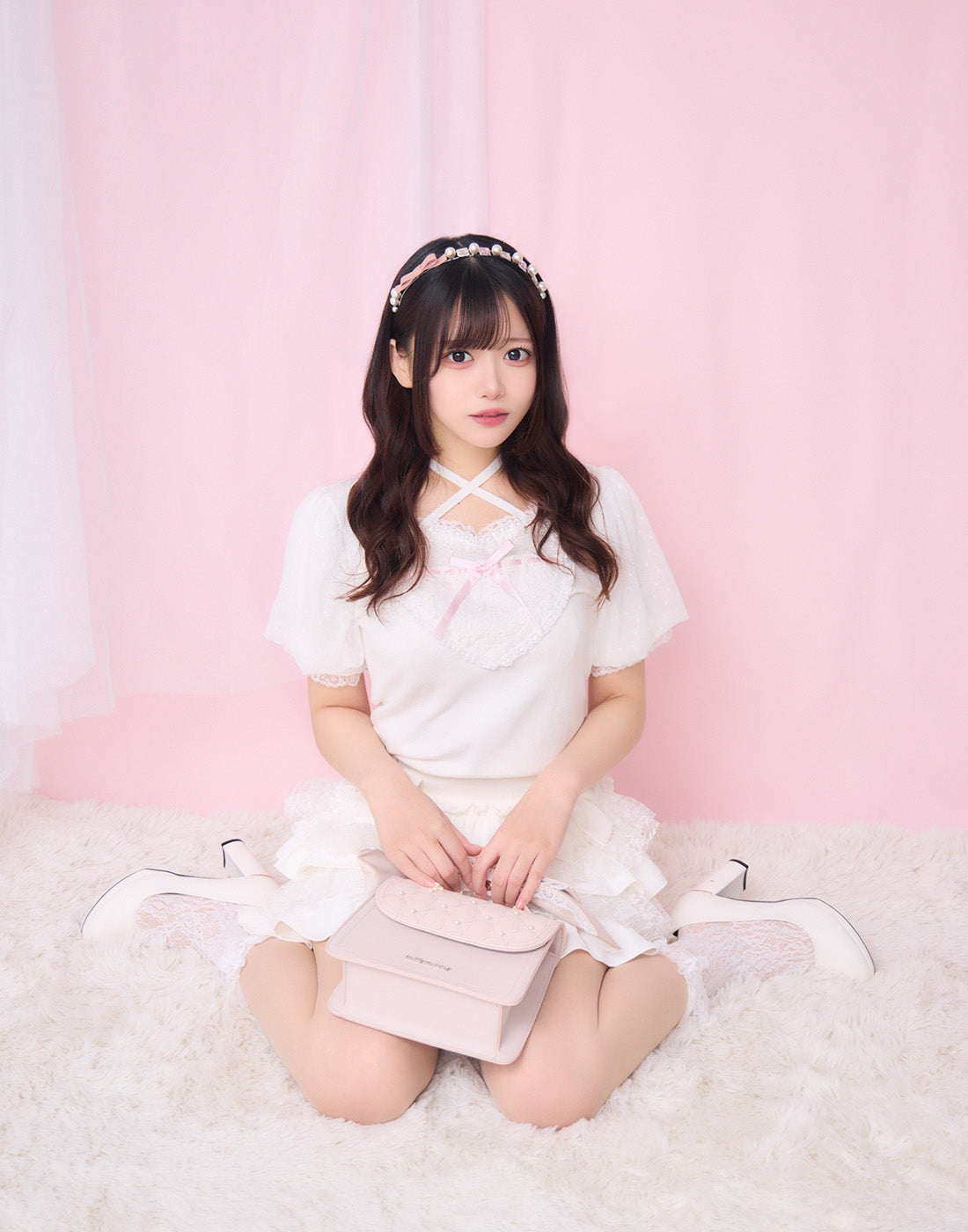 mellfy memory My Love Jewel & ribbon Hair Band