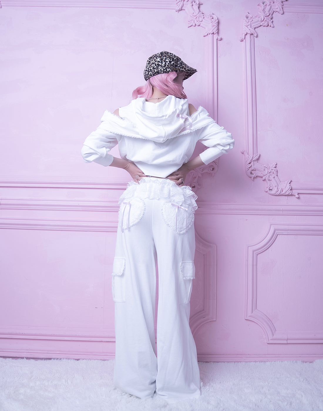 <Deliver in Late September> AVENCHUMU Tutu lace sweat ribbon pants