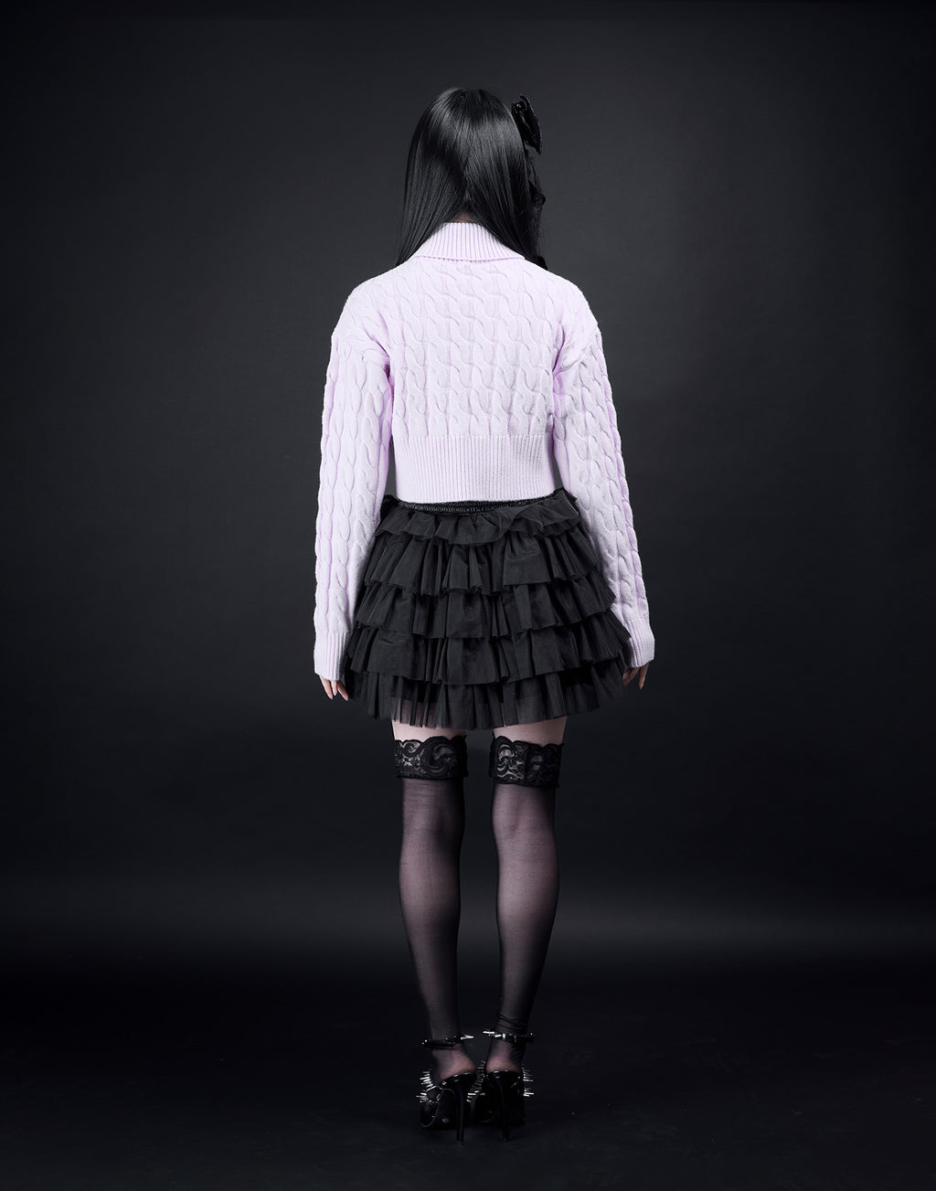 AVENCHUMU Studded corset tutu skirt