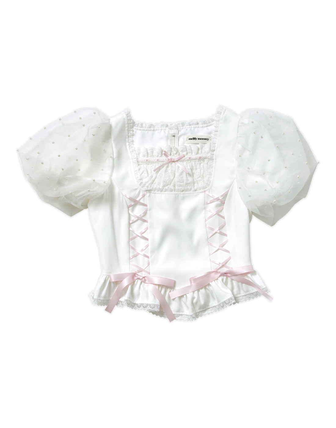 <March Delivery> mellfy memory Love to Doll lace up Blouse