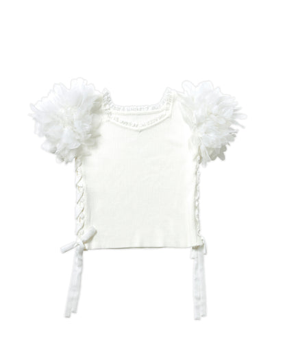<March Delivery> mellfy memory Fairy flower sleeve Top