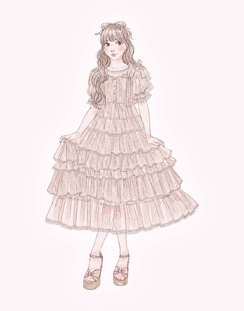 mellfy memory My sweet eden tiered long skirt