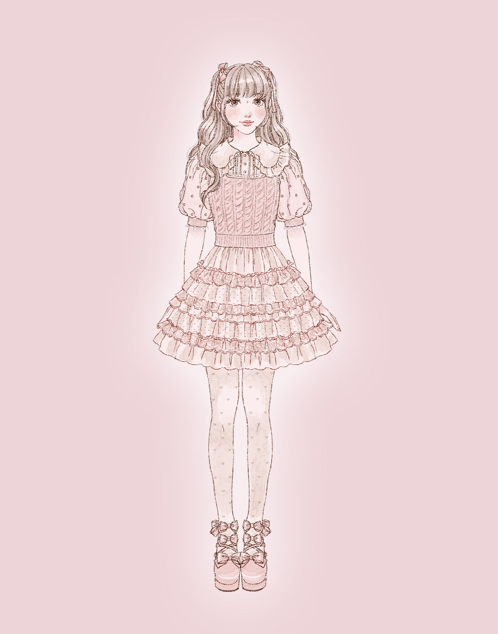 mellfy memory Love to Doll knit tops