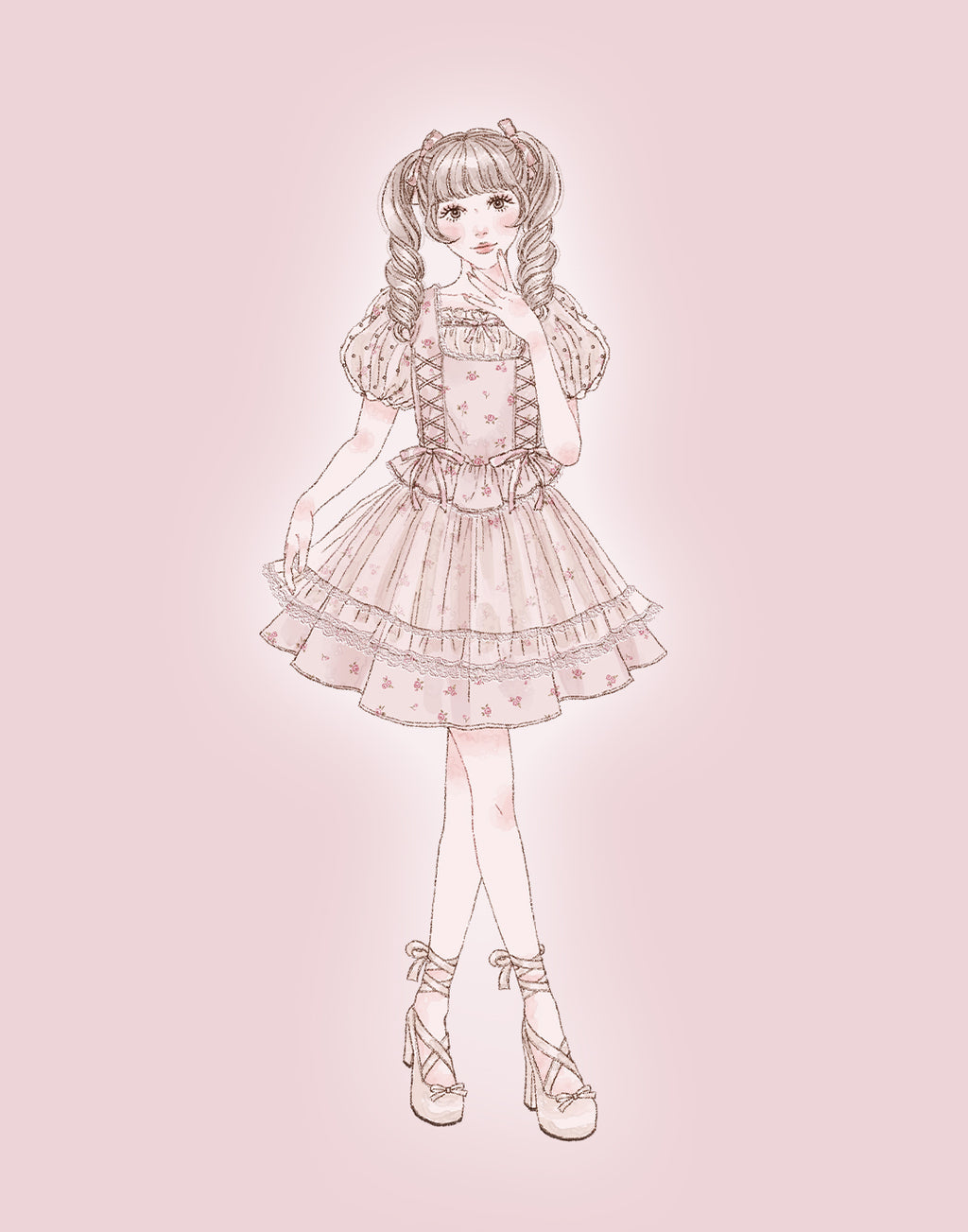 mellfy memory Love to doll baby rose blouse