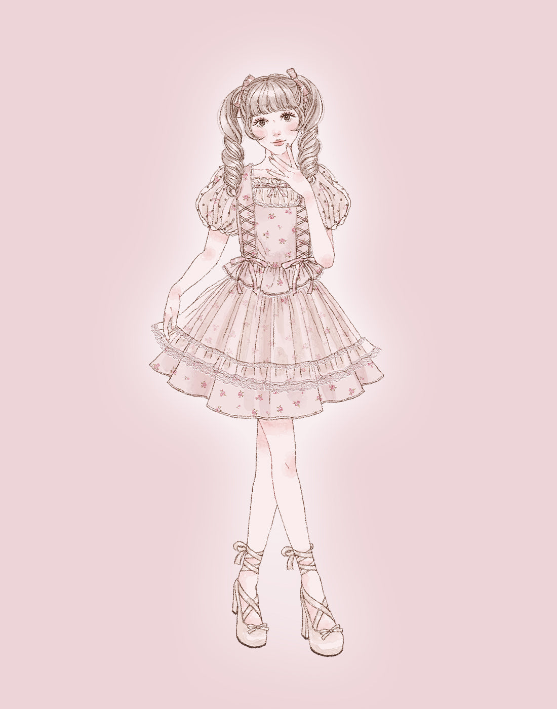 mellfy memory Love to doll baby rose skirt