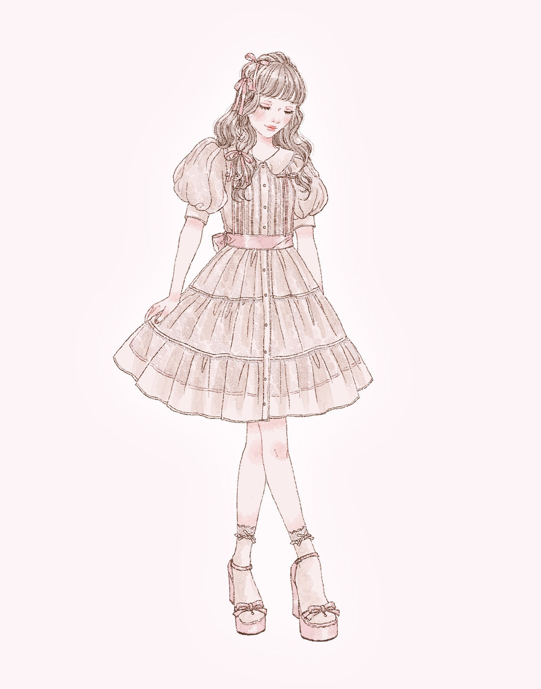 mellfy memory Dreamy princess lace onepiece