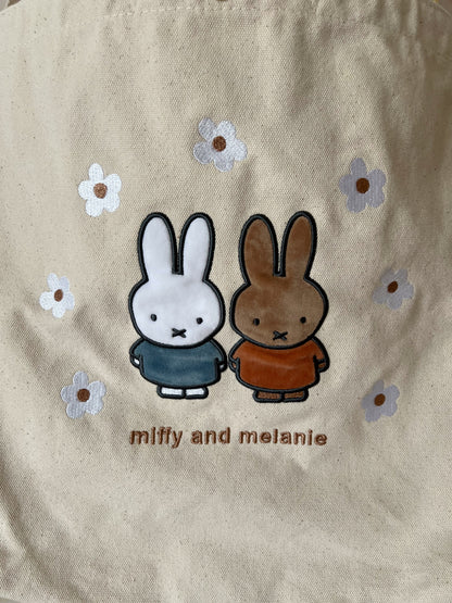 miffy melanie and miffy Cotton Tote Bag