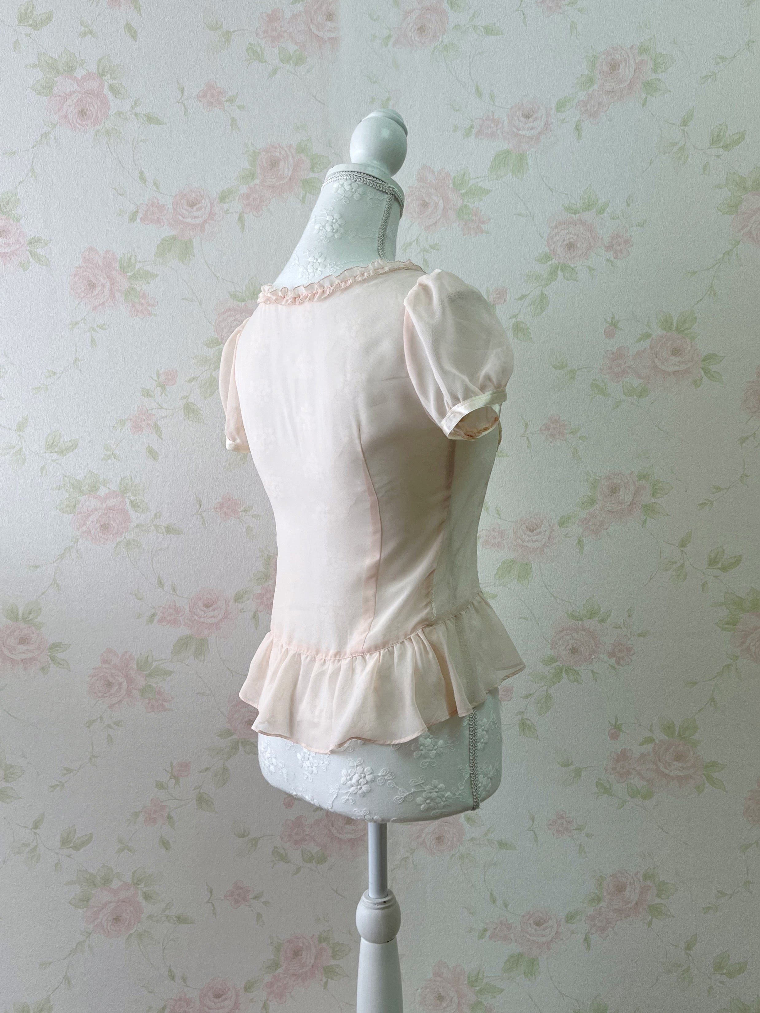 LAISSE PASSÉ Peplum Blouse (Pink)