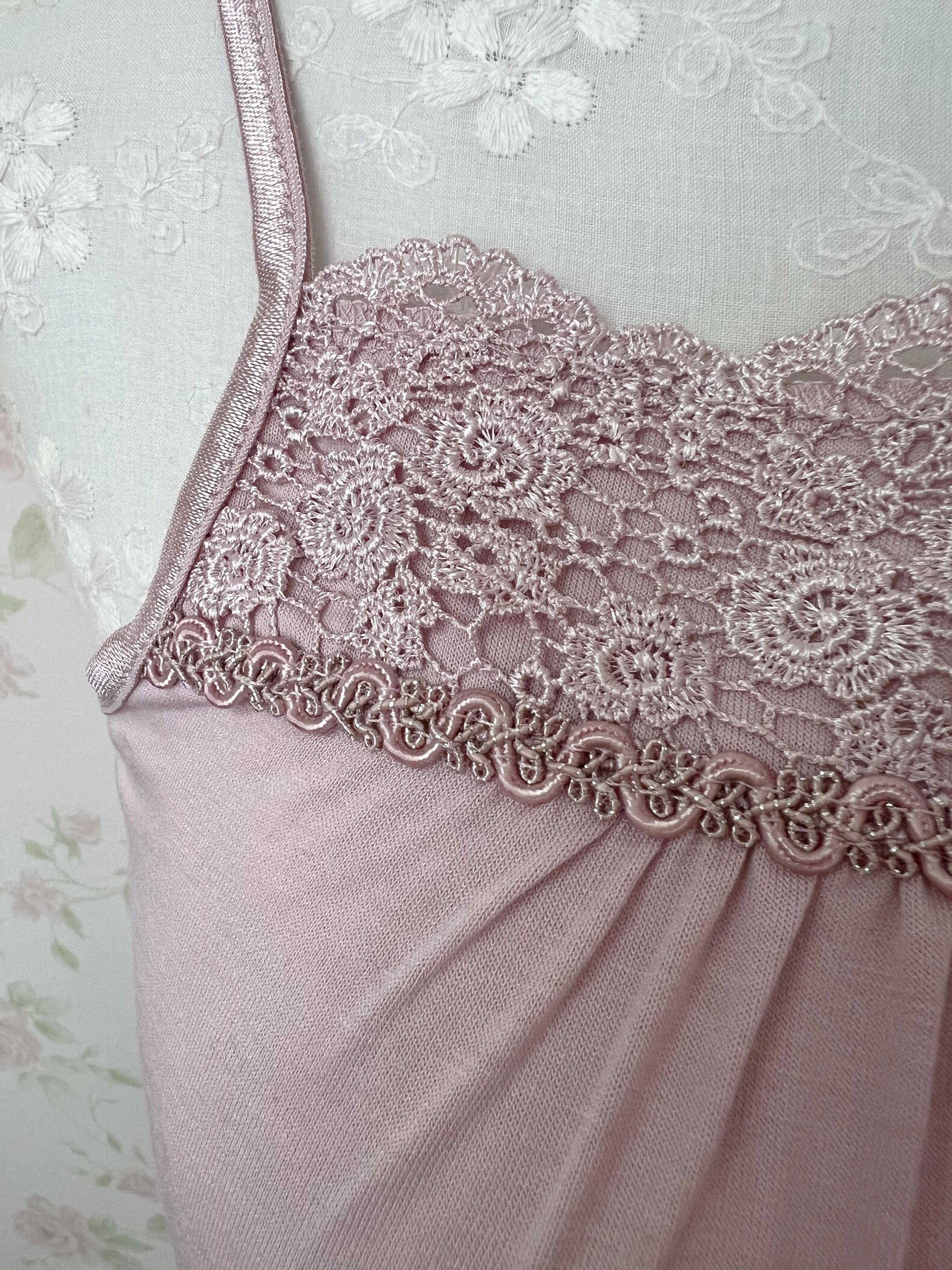 Honeys Lame Line Front Lace Camisole (Pink)