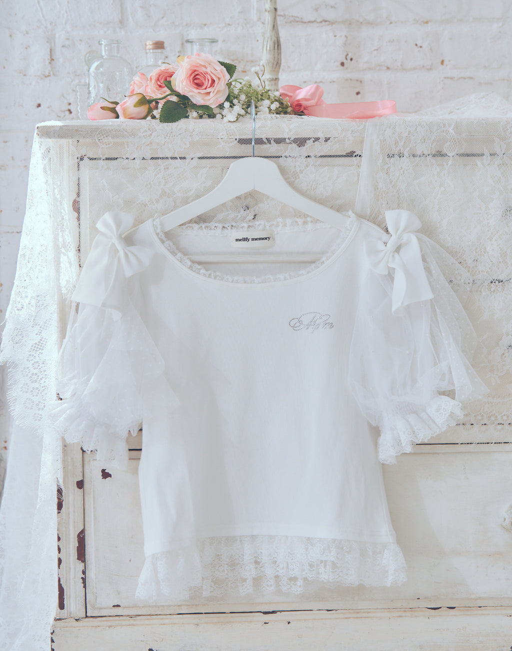 mellfy memory Melty ribbon puff tops