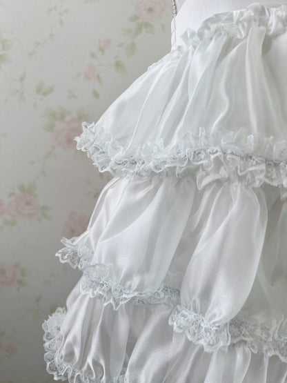 GRL Layered Frilled Skirt With Underpants (White)