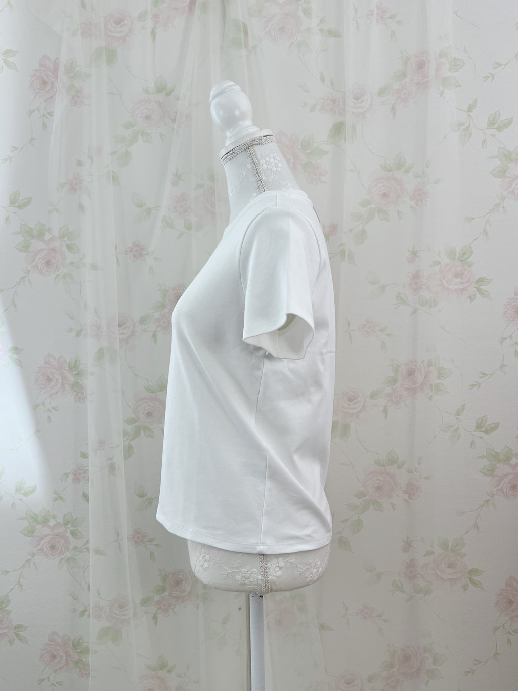 mikko Lil ala mode Embroidery Bow T-Shirt (White)