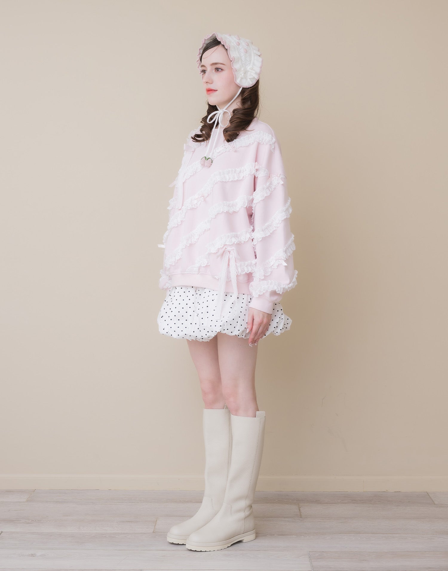 Lolime lacy balloon skirt